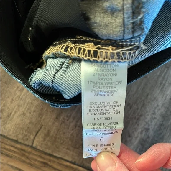 Democracy Ab Solution Blue Denim Shorts - Picture 3 of 4